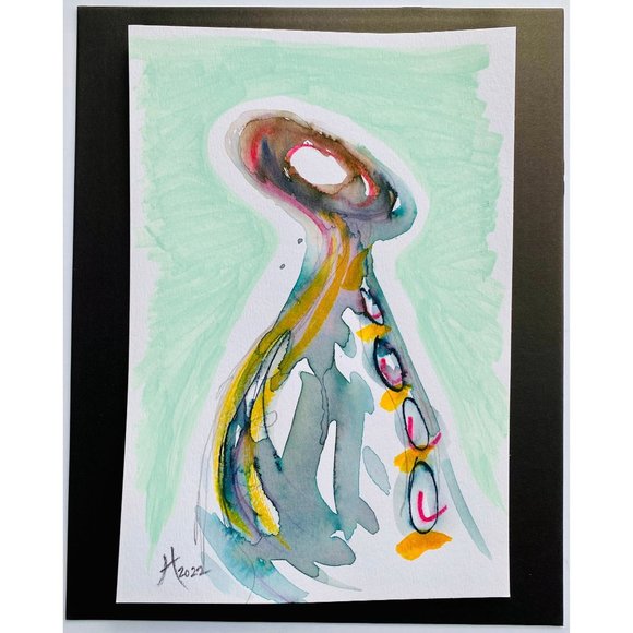 Original Art “IAm... 5” Handmade Watercolor Artwork by Tristina Dietz Elmes 8x10 - Picture 1 of 2
